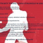 Zapraszają na otwarty turniej tenisa stołowego