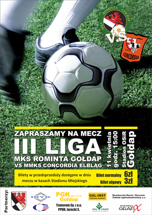 plakat rominta III liga Concordia Elbląg