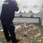 KPP Gołdap-zniszczone sanitariaty