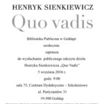 Tym razem poczytają „Quo Vadis”