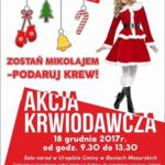 Serdecznie namawiamy do przyjścia na akcję krwiodawczą w Baniach Mazurskich!