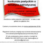 Zapraszają do udziału w konkursie poetyckim