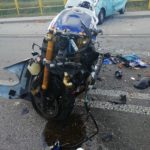 Zderzenie auta z motocyklem