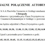 1 listopada specjalne połączenie autobusowe