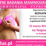 Bezpłatne badania mammograficzne – 15 marca