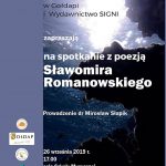 Zapraszamy na spotkanie z poezją Sławomira Romanowskiego