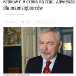 Inni napisali. Kraków nie czeka na rząd. Zawiesza podatki i czynsze dla przedsiębiorców