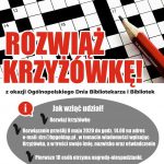 Krzyżówka na Ogólnopolski Dzień Bibliotekarza i Bibliotek