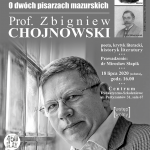 Zapraszamy na spotkanie z prof. Zbigniewem Chojnowskim Zapraszamy na spotkanie z prof. Zbigniewem Chojnowskim