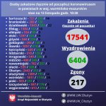 Covid. Wykaz zakażonych i wyzdrowiałych