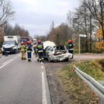Wypadek w Marcinowie. Ranna kobieta trafiła do szpitala