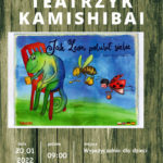 Zaprasza dzieci na wysłuchanie kolejnej bajki z teatrzyku kamishibai