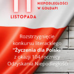 Rozstrzygnięcie konkursu literackiego „Życzenia dla Polski”