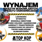 Wynajem maszyn budowlanych, koparek i sprzętu ogrodniczego