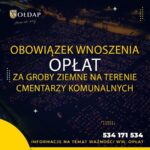 Urząd Miejski w Gołdapi przypomina o obowiązku wnoszenia opłat za groby ziemne