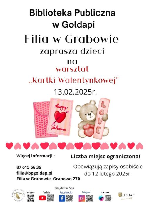 Zapraszają na warsztat – kartka walentynkowa