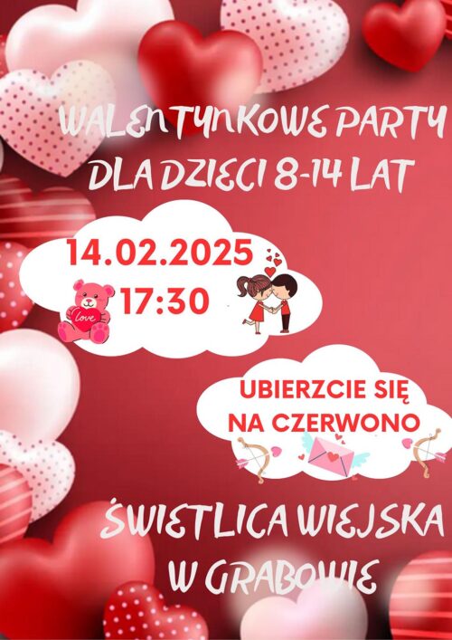 Zapraszają na walentynki do Świetlicy Wiejskiej w Grabowie