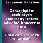 Recital Jarosława Chojnackiego odwołany