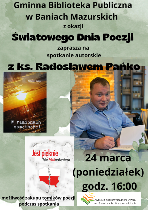 Banie Mazurskie. Zapraszają na spotkanie z księdzem-poetą