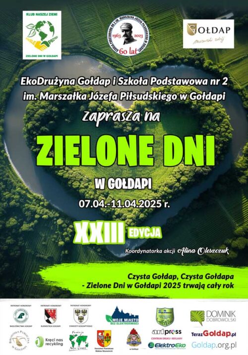 Przyjacielu Przyrody zapoznaj się z planem XXIII ZIELONYCH DNI W GOŁDAPI