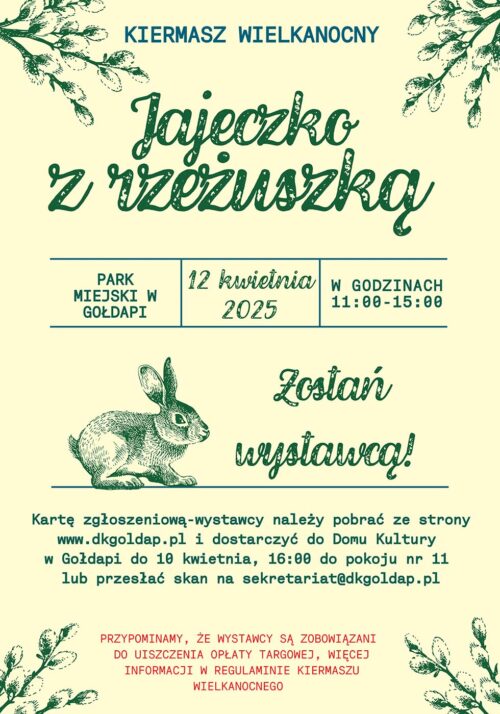 Zapisy wystawców na Kiermasz Wielkanocny „Jajeczko z rzeżuszką”