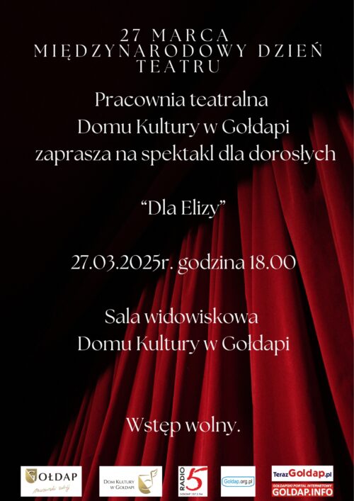 Międzynarodowy Dzień Teatru w gołdapskim Domu Kultury!