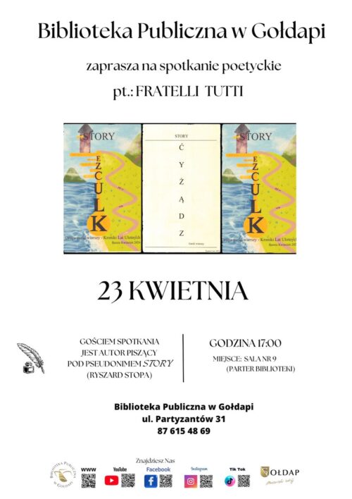 Biblioteka zaprasza na spotkanie poetyckie!