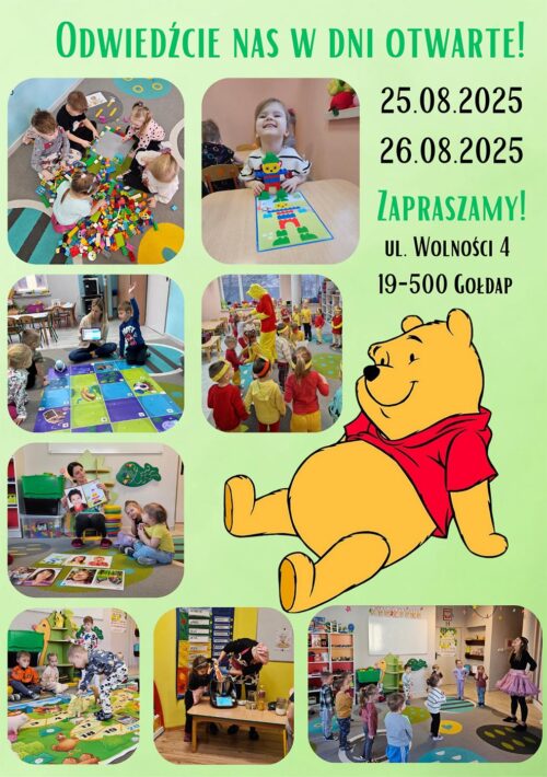 Niepubliczny Żłobek i Przedszkole „U Kubusia Puchatka” w Gołdapi – Rekrutacja 2025 już trwa!