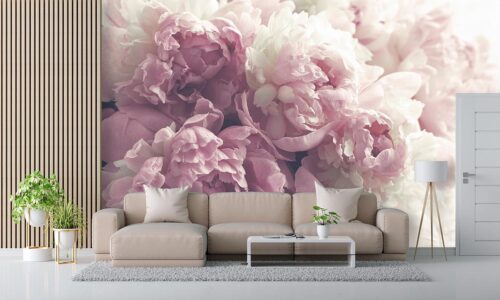 Fototapety do salonu z kwiatami – elegancja, która rozkwita na ścianach
