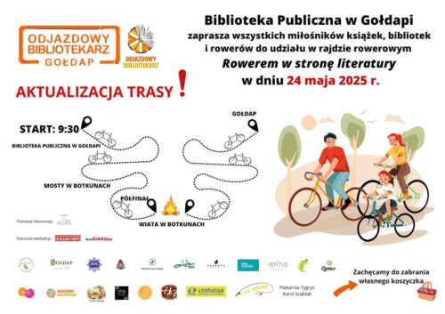 Informacja zmianie w regulaminie rajdu rowerowego „Odjazdowy Bibliotekarz 2025”