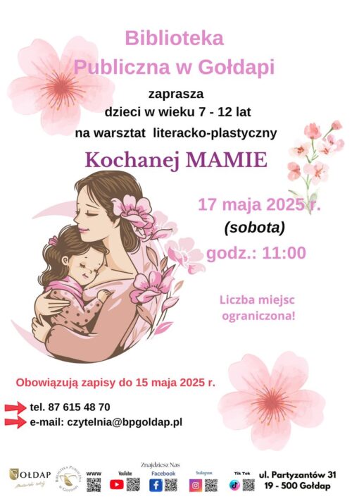 Kochanej MAMIE – literacko-plastyczne warsztaty z serca dla Mamy