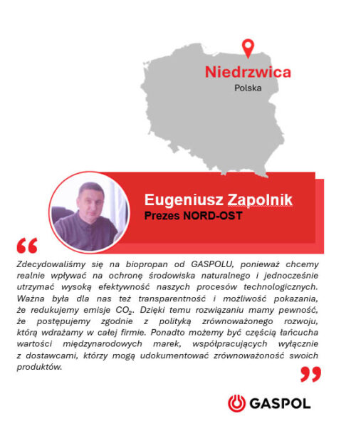 Nord-Ost stawia na bio LPG od GASPOLU i umacnia swoją pozycję rynkową