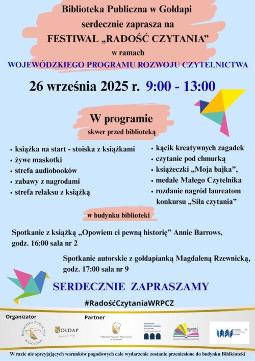 Festiwal „RADOŚĆ CZYTANIA” w Gołdapi