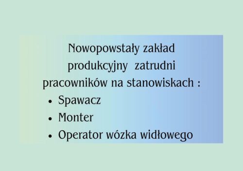 Ogłoszenie. Praca