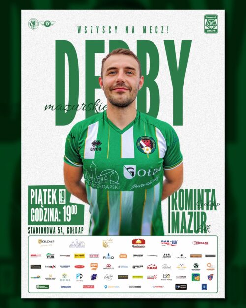 Już w piątek mazurskie derby na gołdapskim stadionie!