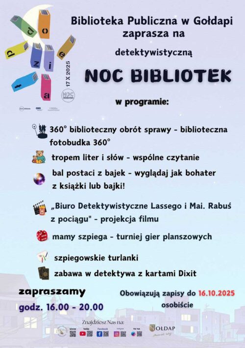 Detektywistyczna Noc Bibliotek w Gołdapi!