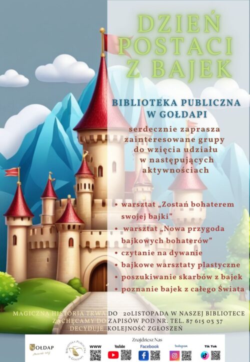 Dzień Postaci z Bajek – zapraszamy do zapisów