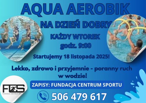 Poranny Aqua Aerobik – start od 18 listopada!