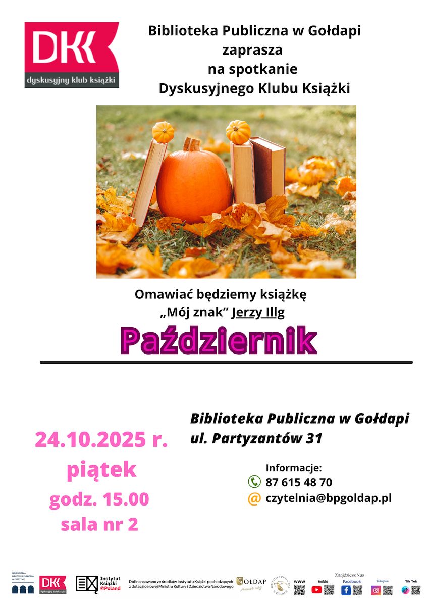 Zapraszamy na spotkanie Dyskusyjnego Klubu Książki!