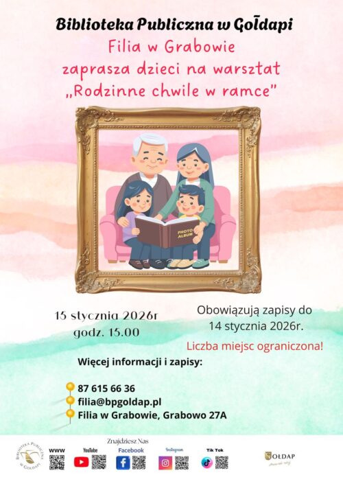 Zapraszają na warsztat „Rodzinne chwile w ramce”