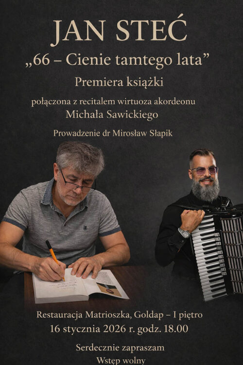 Zapraszamy na prezentację nowej powieści Jana Stecia