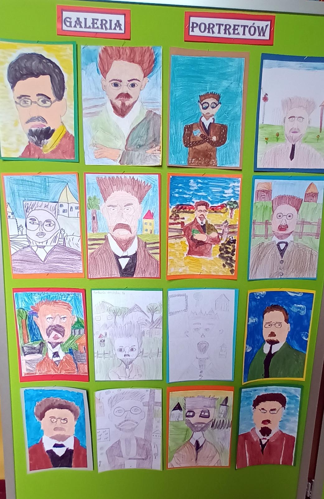 Galeria portretów Władysława Stanisława Reymonta w SP5 w Gołdapi