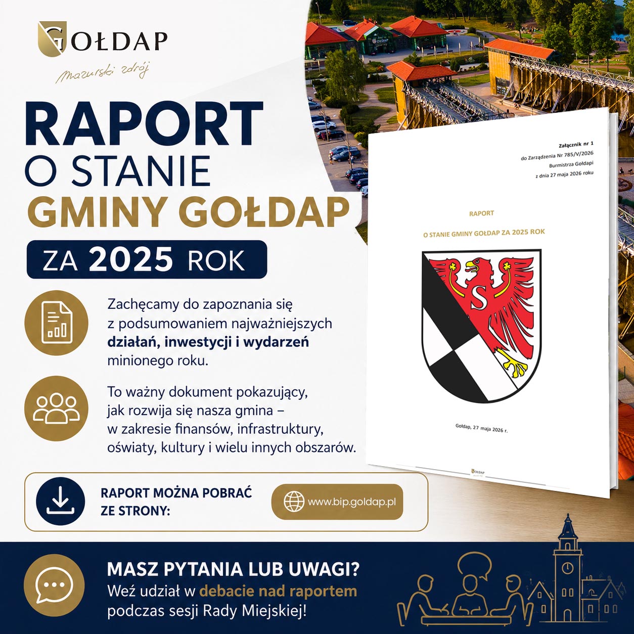 „Raport o stanie Gminy Gołdap za 2026 rok” jest już dostępny