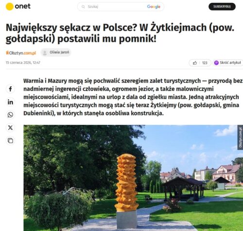 Inni napisali. Znany polski portal o żytkiejmskim sękaczu