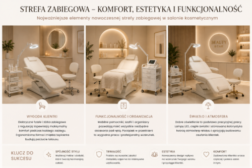 3 propozycje zagospodarowania strefy zabiegowej gabinetu kosmetycznego