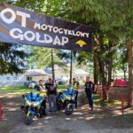 Policjanci zabezpieczają V Zlot Motocyklowy Kosynier Polska w Gołdapi