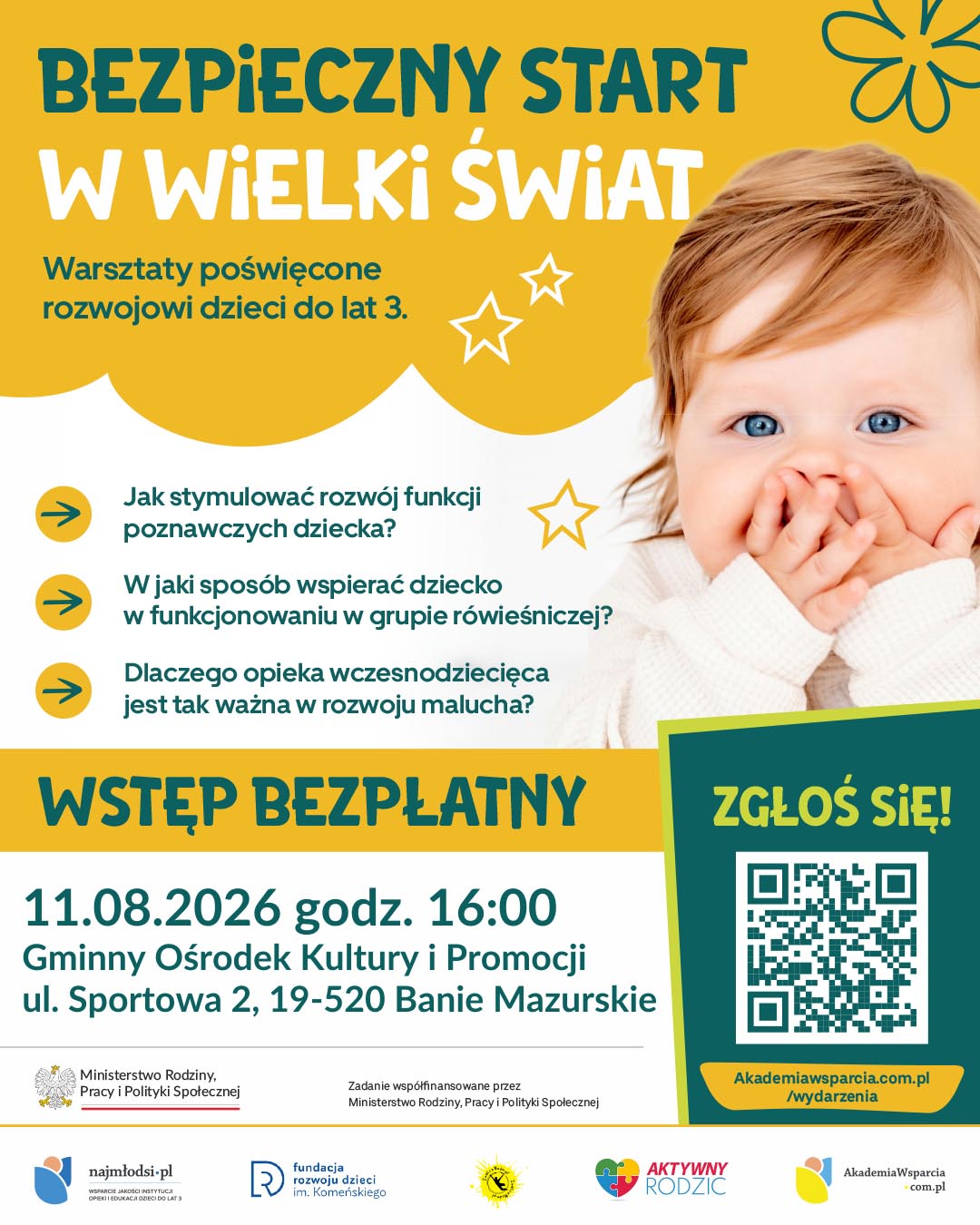 Bezpłatne warsztaty dla rodziców w Dubeninkach i Baniach Mazurskich