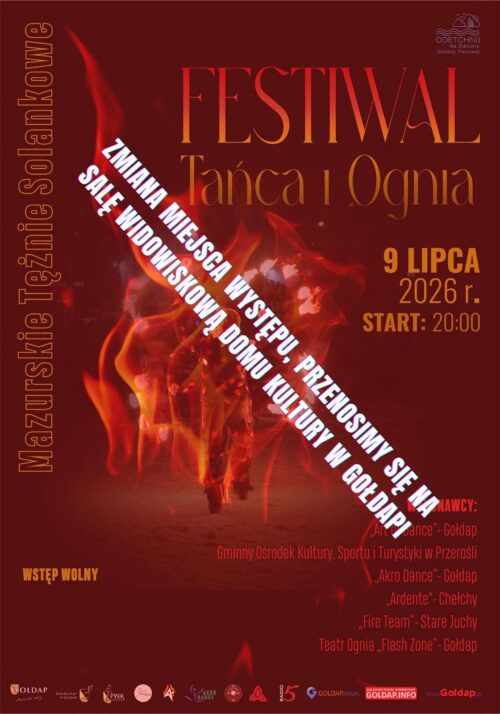 Zmiana miejsca Festiwalu Tańca i Ognia