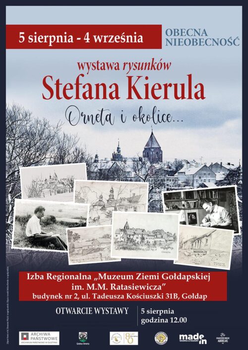 Zapraszamy na wystawę rysunków Stefana Kierula „Obecna nieobecność. Orneta i okolice…”
