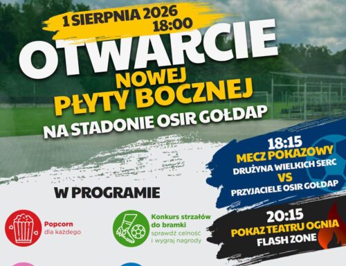Otawrcie nowej płyty bocznej już 1 sierpnia